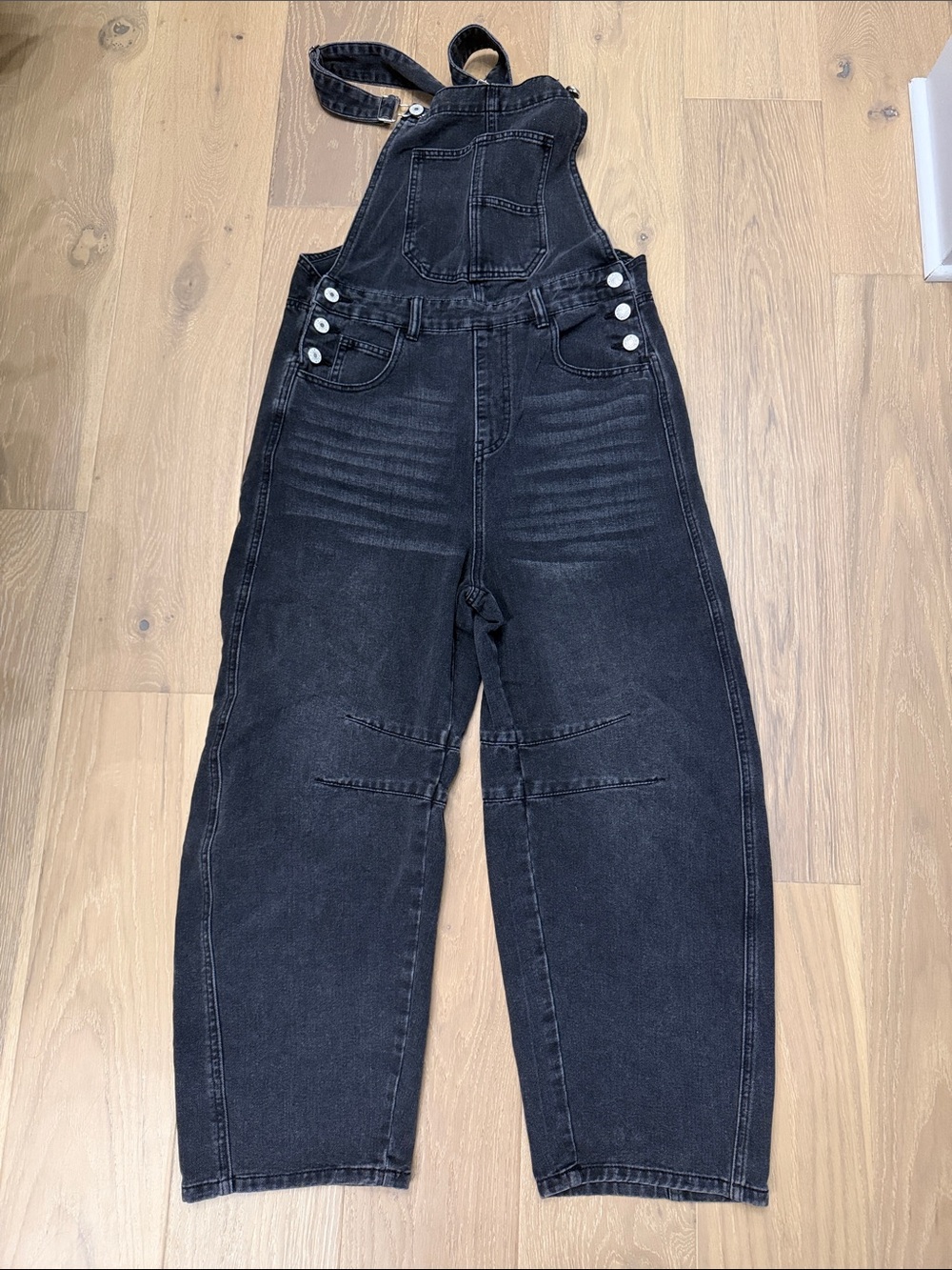 Amazon Black Barrel Overalls Medium
